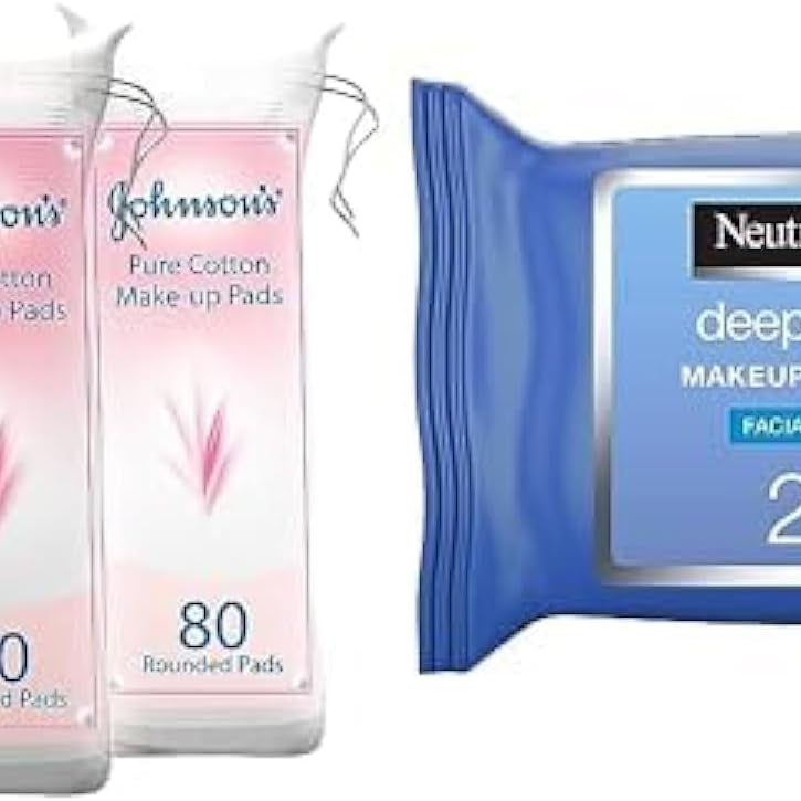 Johnson & Johnson Adult Makeup Remover Pads Pack of 3 x 80