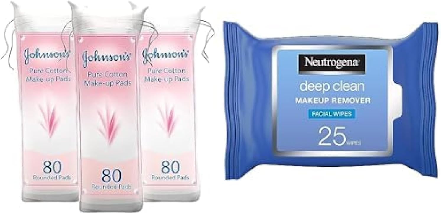 Johnson & Johnson Adult Makeup Remover Pads Pack of 3 x 80