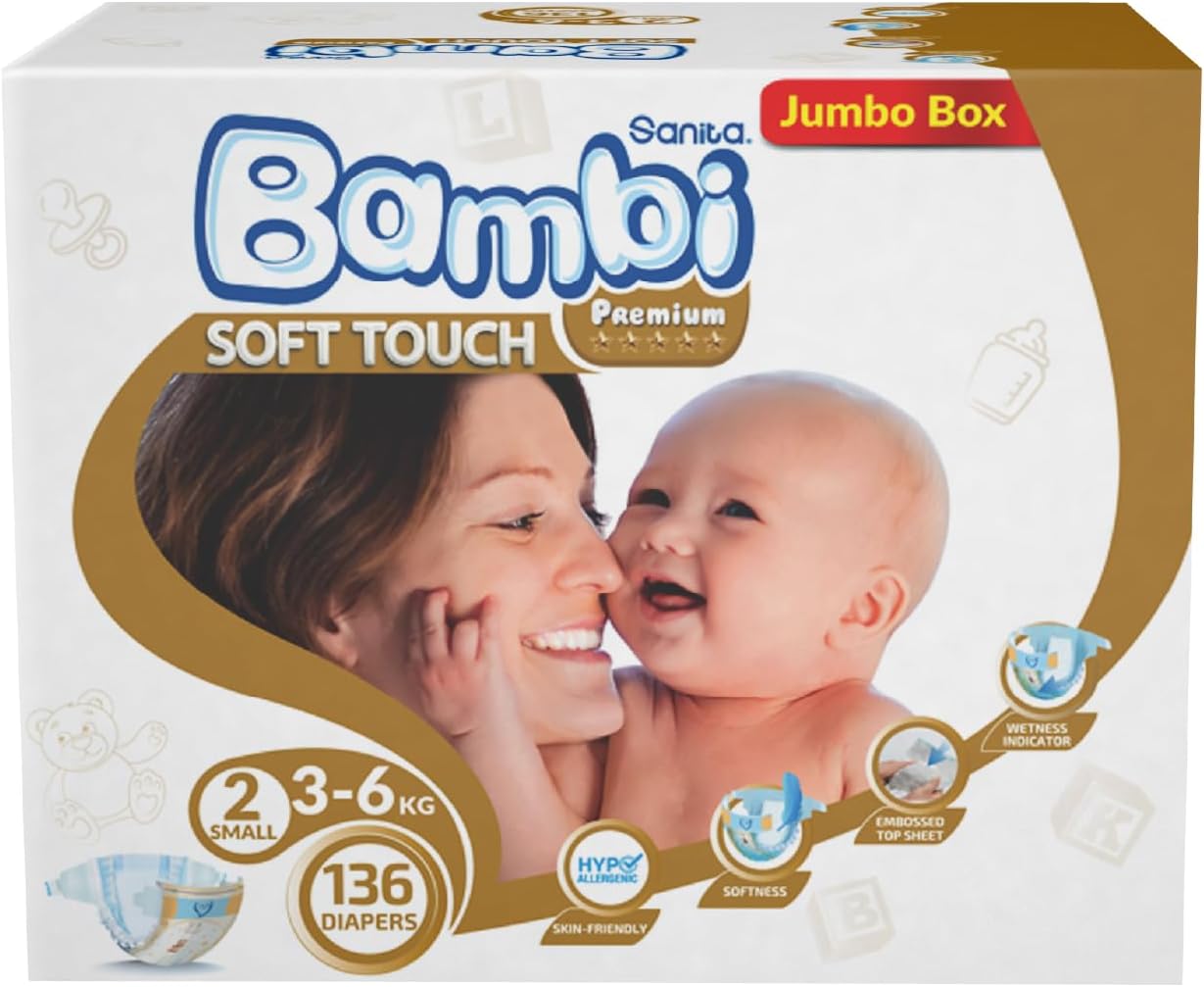 Sanita Bambi, Size 2, Small, 3-6 Kg, Value Pack, 48 Diapers