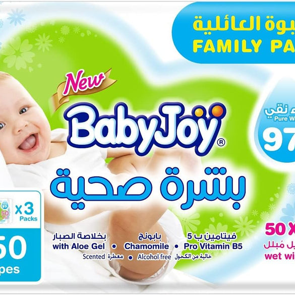 Babyjoy Healthy Skin, 3X50, 150 Baby Wet Wipes