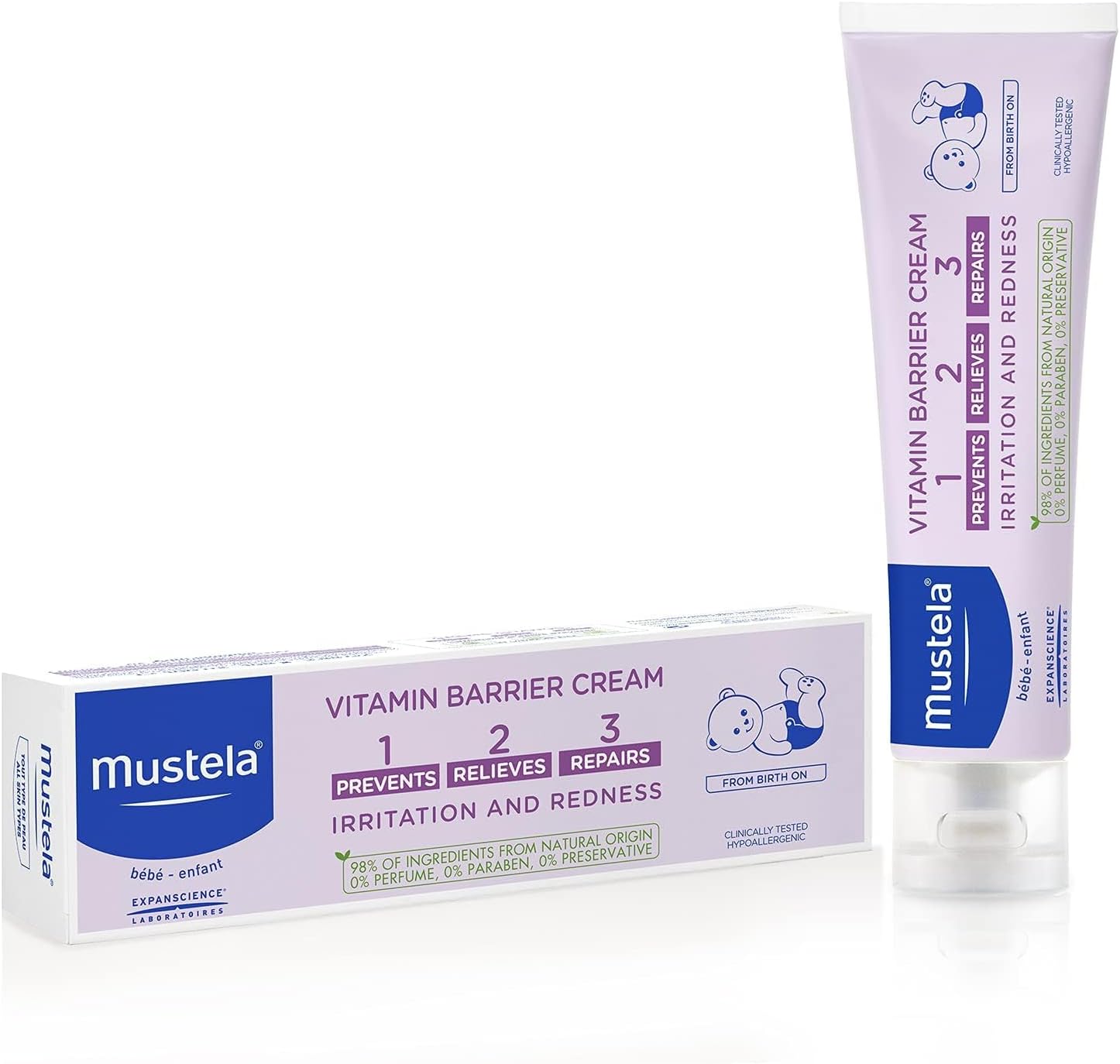 Mustela 1 2 3 Vitamin Barrier Cream, 50ml