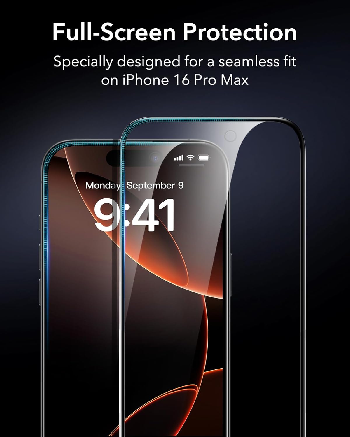 ESR 3 Pack for iPhone 17 Pro Max Screen Protectors, High Clarity, 9H Hardness Scratch Resistant, Military-Grade Tempered Glass, Shatterproof, Screen Guard with Easy Installation Tool