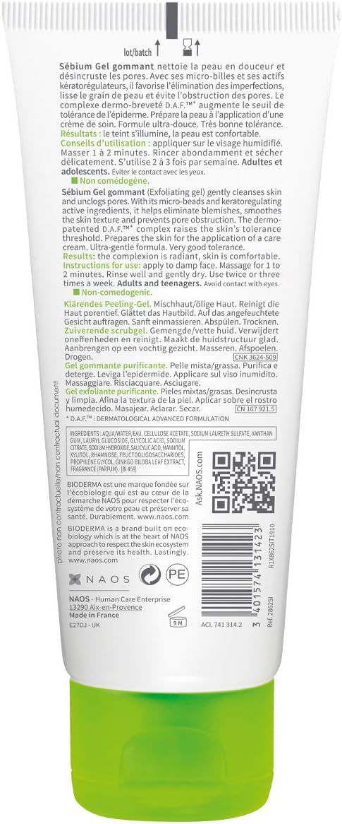 Bioderma Sebium Gel Moussant Actif 200ml