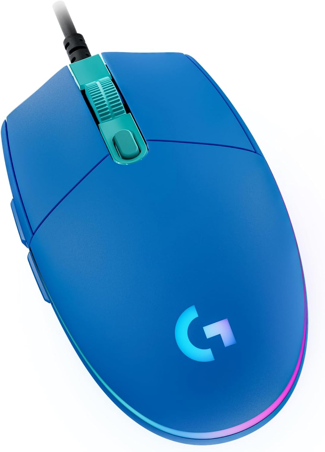 Logitech G203 Wired Gaming Mouse, 8,000 Dpi, Rainbow Optical Effect Lightsync Rgb, 6 Programmable Buttons, On-Board Memory, Screen Mapping, Pc/Mac Computer And Laptop Compatible - Black