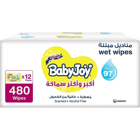BabyJoy Thick and Large Scented, 40 Wet Wipes