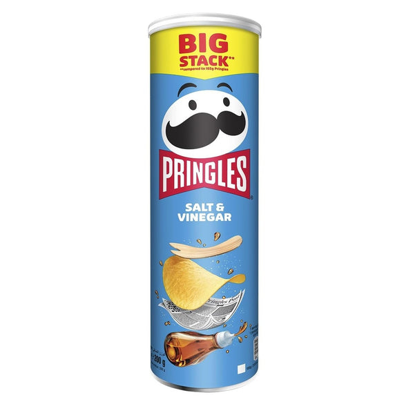 Pringles Salt & Vinegar Flavored Potato Chips Can - 200 Gm