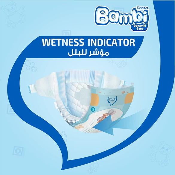 Sanita Bambi Baby Diapers Mega Pack Size 3, Medium, 6-11 KG, 184 Count