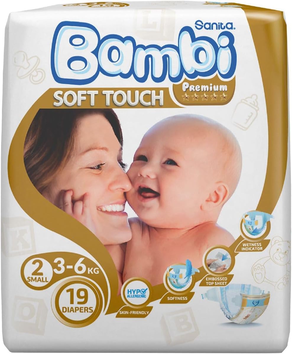 Sanita Bambi, Size 2, Small, 3-6 Kg, Value Pack, 48 Diapers