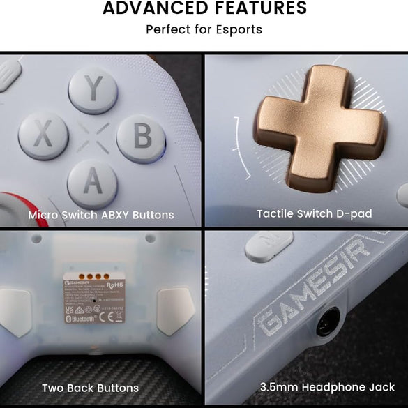 GameSir Cyclone 2 Multiplatform Wireless Controller- TMR Electromagnetic Joysticks&Hall Effect Switch triggers,6-axis Gyro Gaming Controller for Switch/PC/iOS/Android/Steam (Shadow Black Bundle)