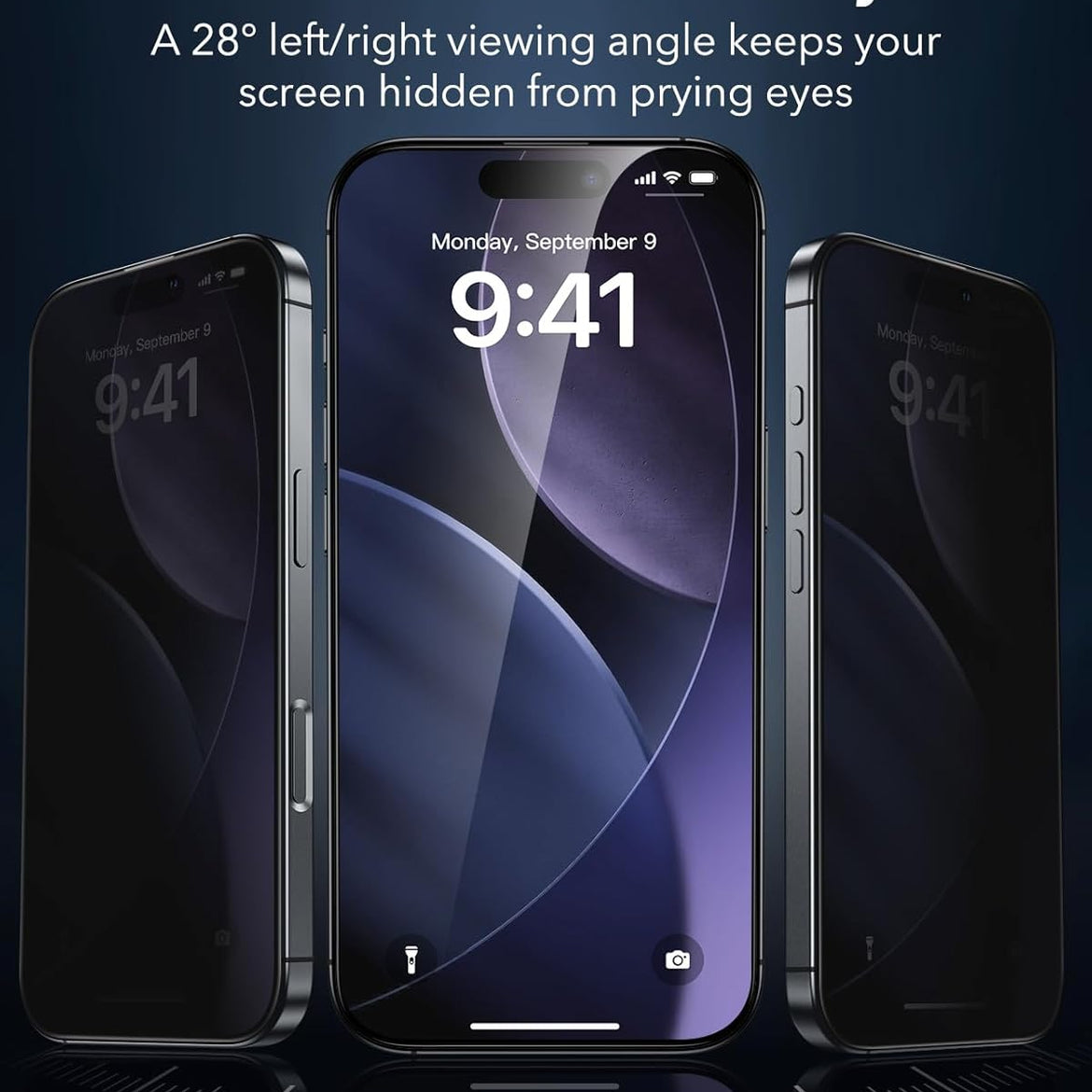 ESR 3 Pack for iPhone 17 Pro Max Screen Protectors, High Clarity, 9H Hardness Scratch Resistant, Military-Grade Tempered Glass, Shatterproof, Screen Guard with Easy Installation Tool