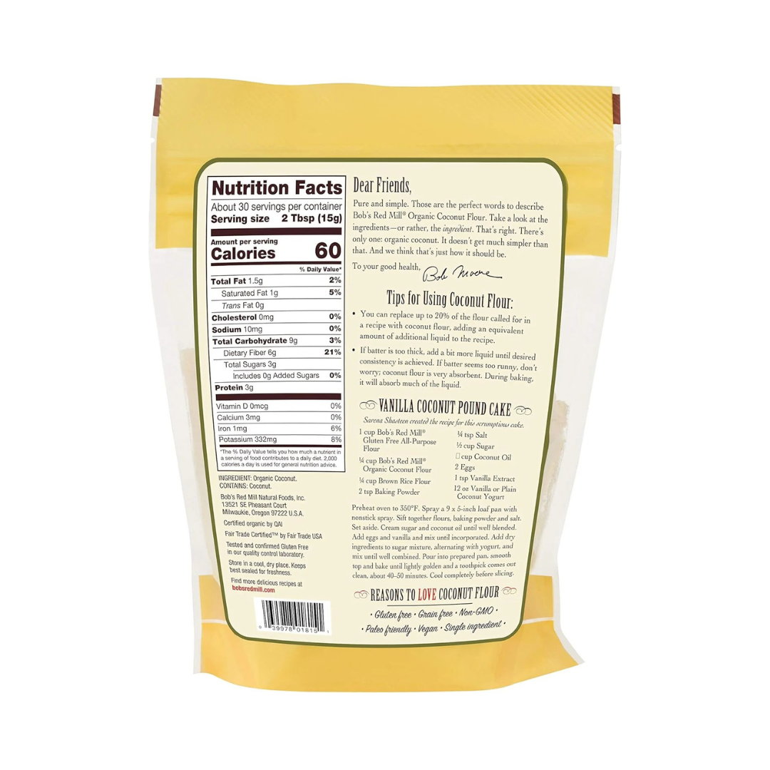 Bob's Red Mill Organic Coconut Flour, 453 gm