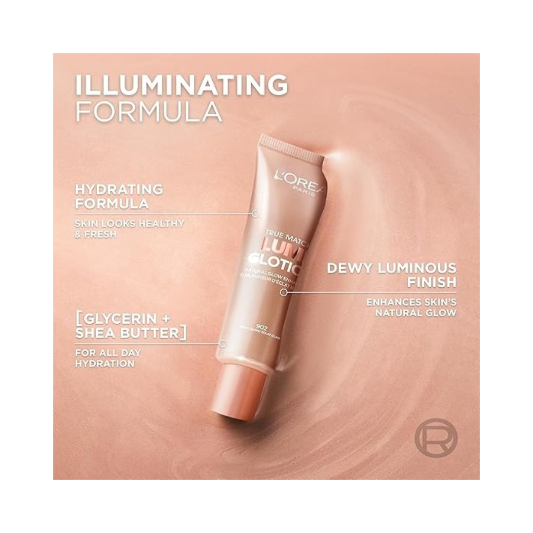 L’Oréal Paris Makeup True Match Lumi Glotion, Natural Glow Enhancer, Illuminator Highlighter Skin Tint, for an All Day Radiant Glow, Medium, 1.35 Ounces - 1.35 Fl Oz (Pack of 1) / deep