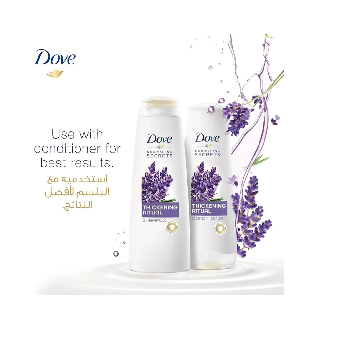 Dove Thickening Ritual Shampoo Lavender, 400Ml + Dove Conditioner, 320Ml