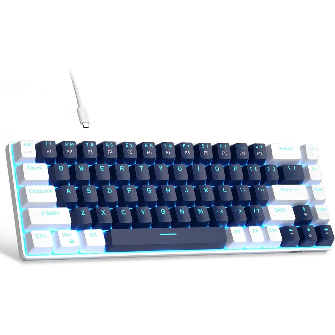 MageGee Portable 60% Mechanical Gaming Keyboard (Grey/Blue Switch)