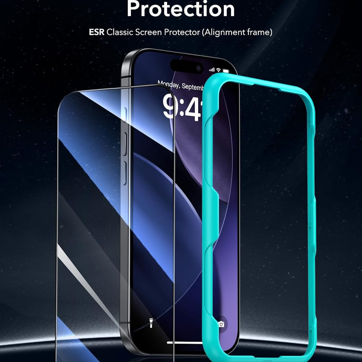 ESR 3 Pack for iPhone 17 Pro Max Screen Protectors, High Clarity, 9H Hardness Scratch Resistant, Military-Grade Tempered Glass, Shatterproof, Screen Guard with Easy Installation Tool