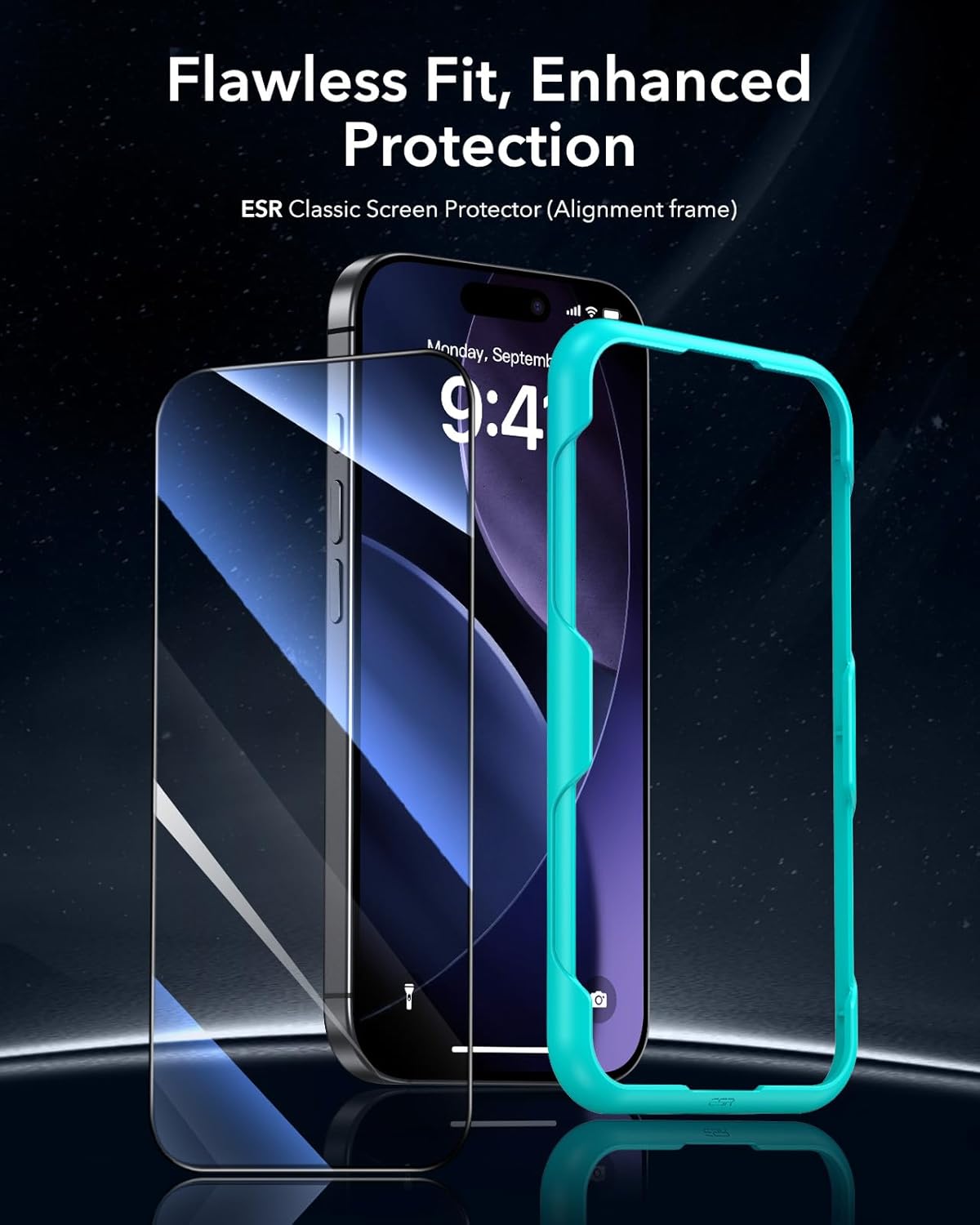 ESR 3 Pack for iPhone 17 Pro Max Screen Protectors, High Clarity, 9H Hardness Scratch Resistant, Military-Grade Tempered Glass, Shatterproof, Screen Guard with Easy Installation Tool