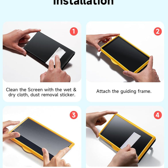 JSAUX 3-Pack Screen Protector for Nintendo Switch 2, Ultra HD Glass Protector 9H Hardness Easy to Install with Guiding Frame Scratch Resistant Tempered Glass