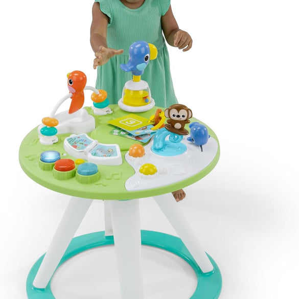 Bright Starts Around We Go 2-in-1 Walk-Around Activity Center and Table, Tropic Cool