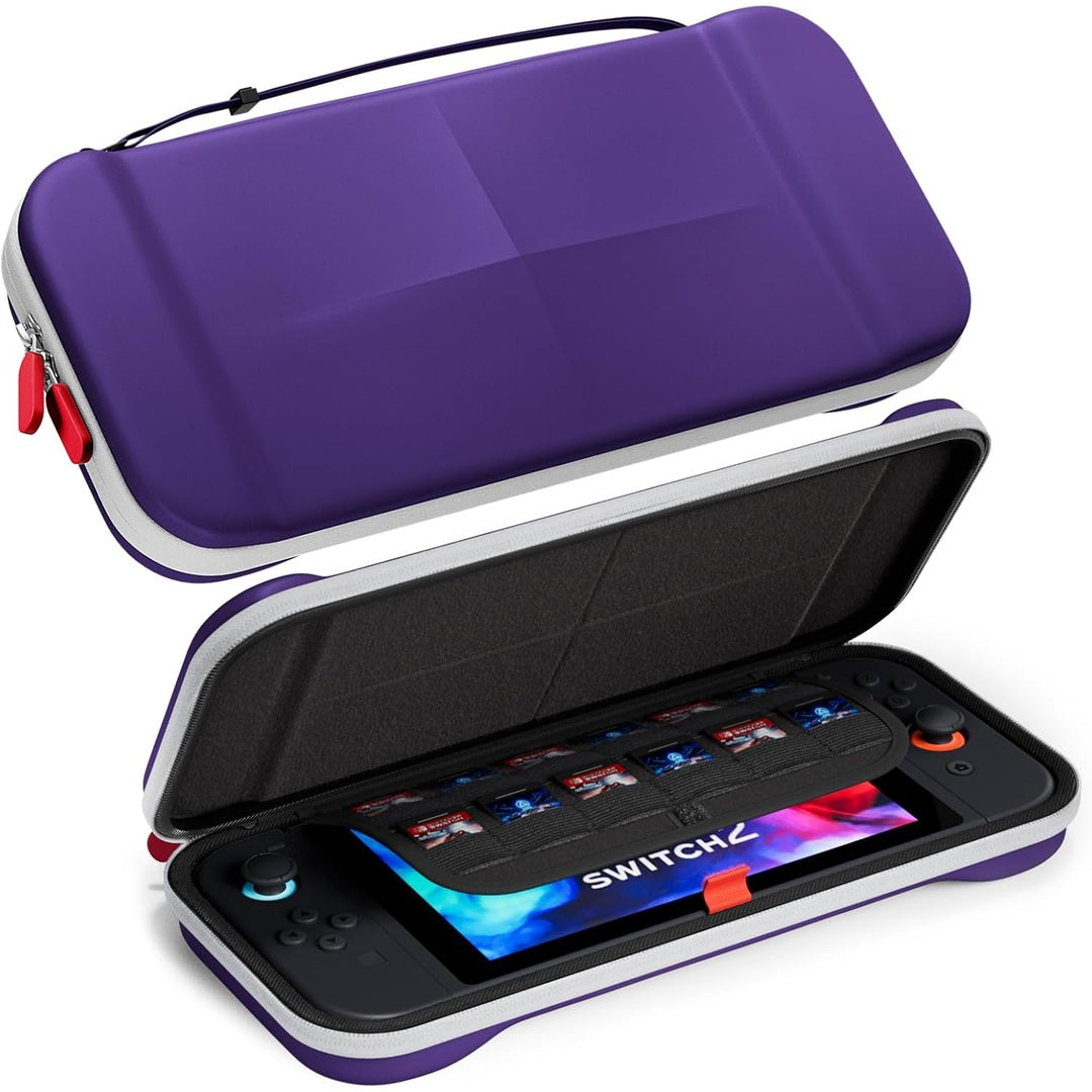 ProCase Slim Carrying Case for Nintendo Switch 2 2025, Travel Case Hard-Shell with 12 Game Card Slots, Switch 2 Protector Accessories -Black