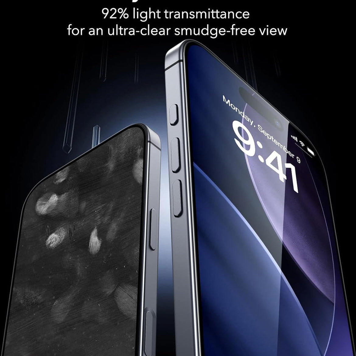 ESR 3 Pack for iPhone 17 Pro Max Screen Protectors, High Clarity, 9H Hardness Scratch Resistant, Military-Grade Tempered Glass, Shatterproof, Screen Guard with Easy Installation Tool