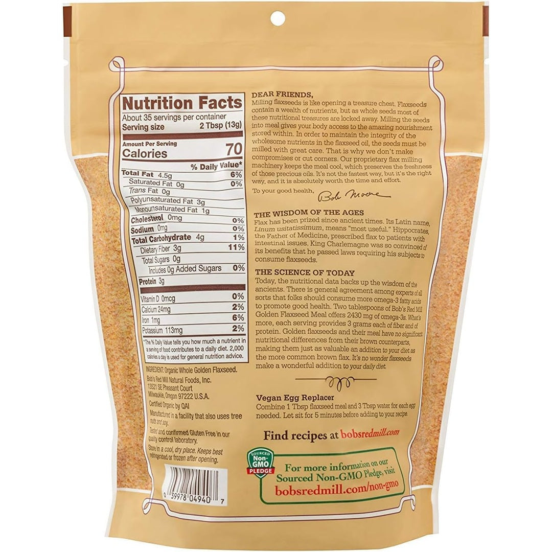 Bob's Red Mill, Organic Golden Flaxseed Meal, 16 oz (453 g)