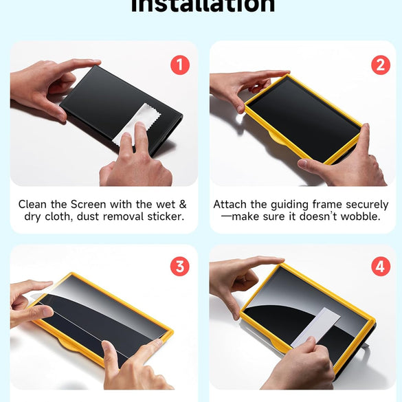 JSAUX 3-Pack Screen Protector for Nintendo Switch 2, Ultra HD Glass Protector 9H Hardness Easy to Install with Guiding Frame Scratch Resistant Tempered Glass