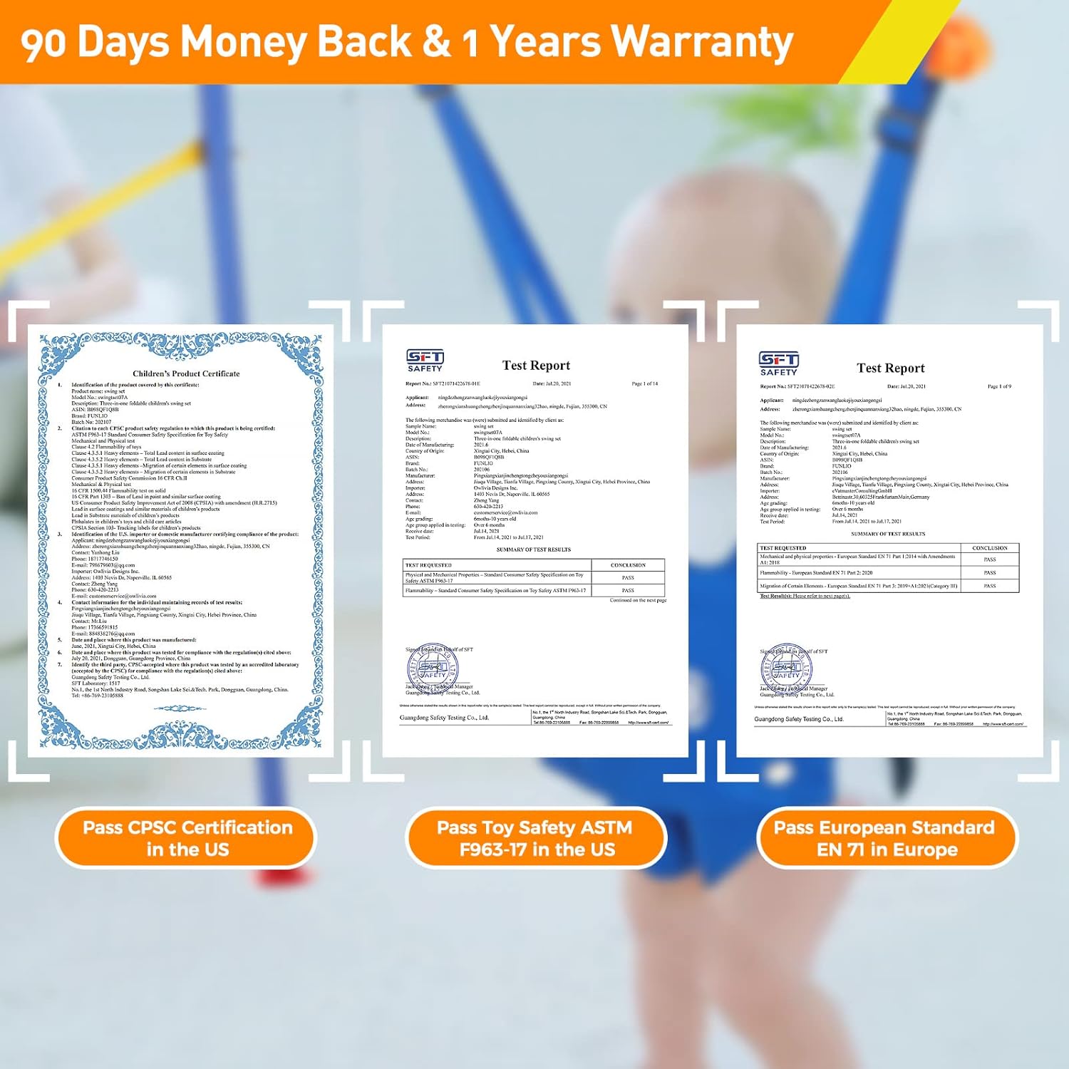 FUNLIO Baby Jumper with a Ceiling Hook for 6-24 Months, Baby Door Jumper for Indoor/Outdoor Play