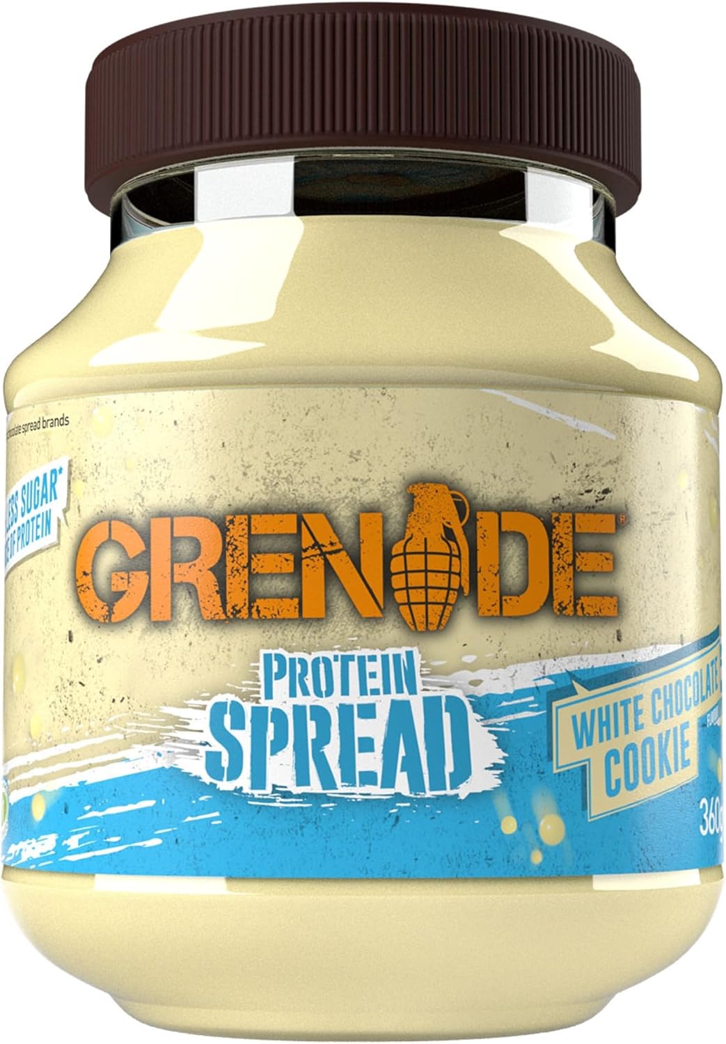Grenade White Chocolate Cookie Vegetarian Protein Spread, 360 g Jar (Pack of 1)