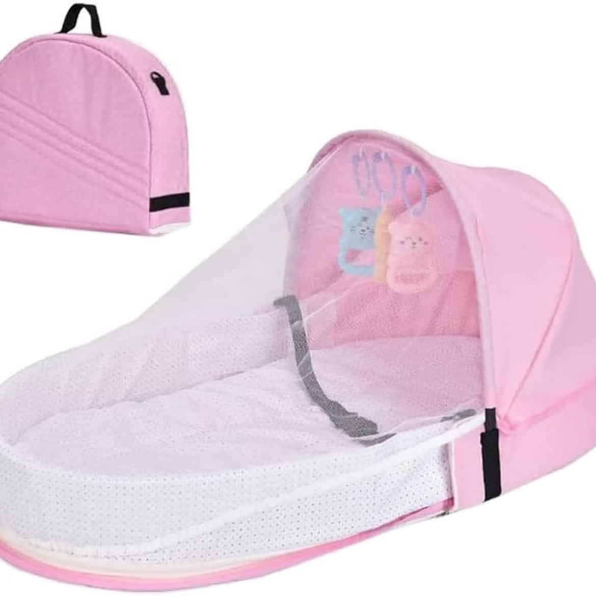 Baby Travel Cot with Mosquito Net and Awning
