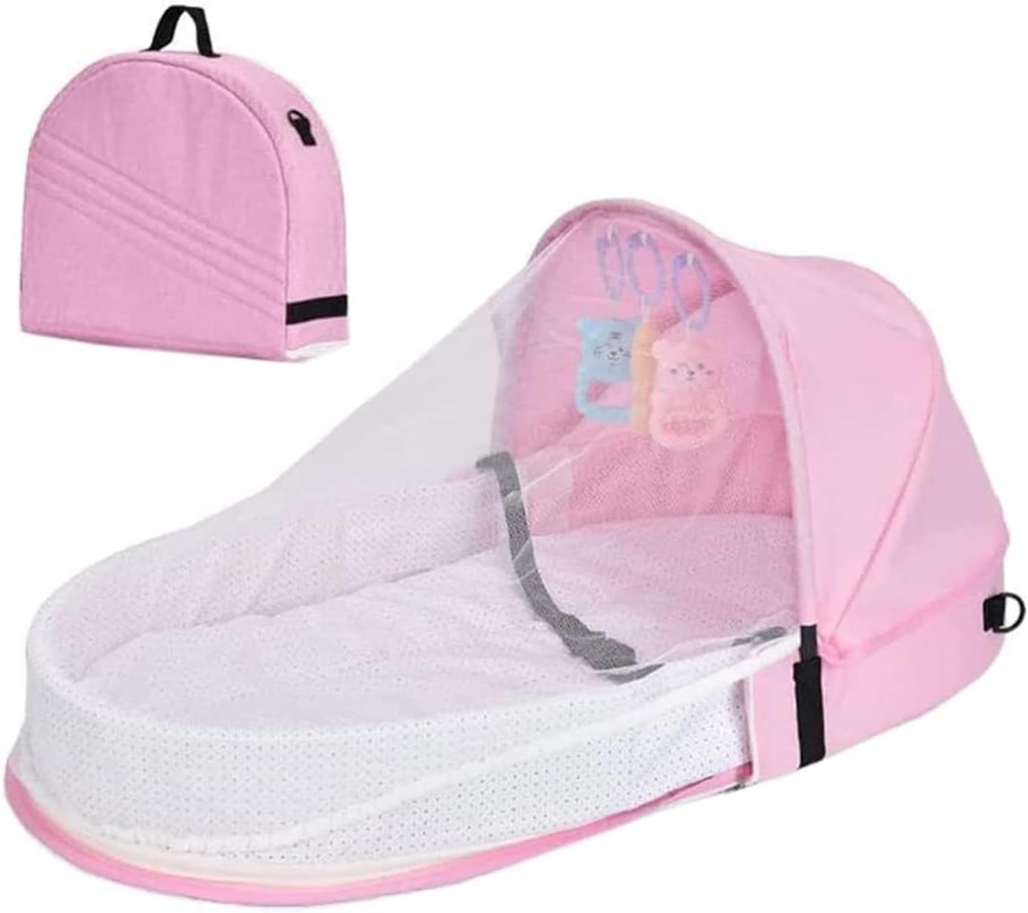 Baby Travel Cot with Mosquito Net and Awning