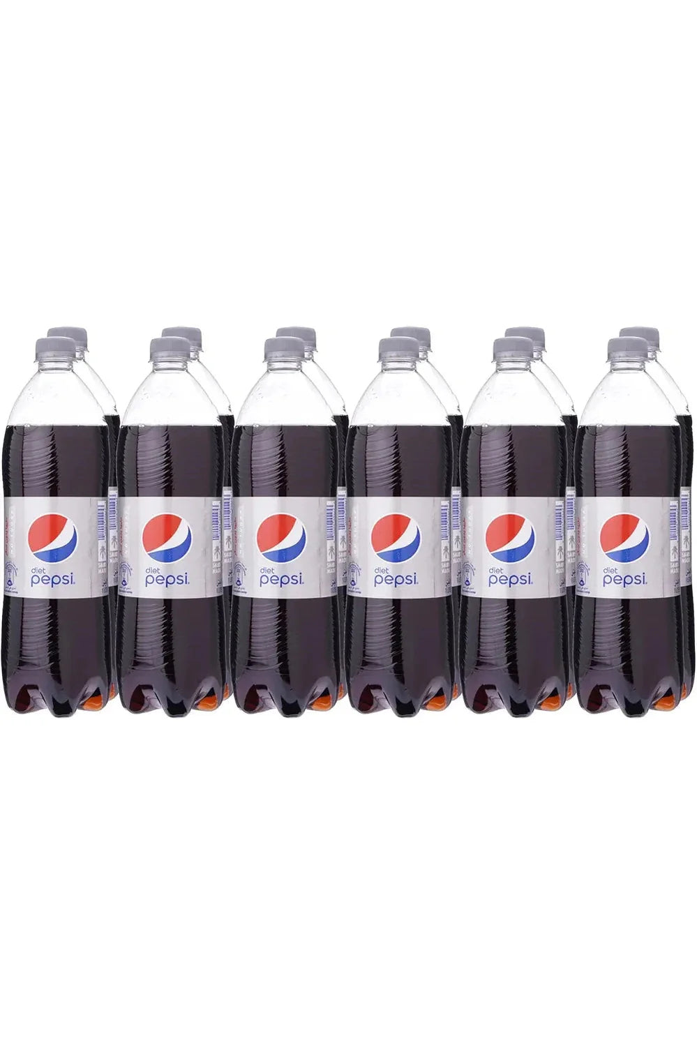 Diet Pepsi, Carbonated Soft Drink, Plastic Bottle, 1 Liter x 12
