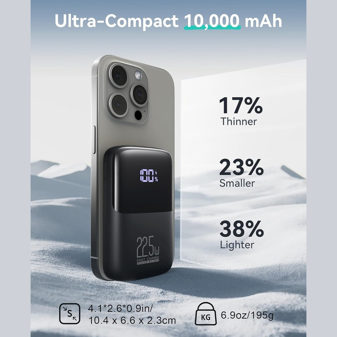 INIU Power Bank, 𝟐𝟐.𝟓𝑾 USB C 10000mAh Small Portable Charger, PD3.0 QC4.0 Fast Charging Battery Pack, 3 Outputs Phone Charger for iPhone 15 14 13 12 11 8 X Pro Max Samsung S22 Google AirPods iPad