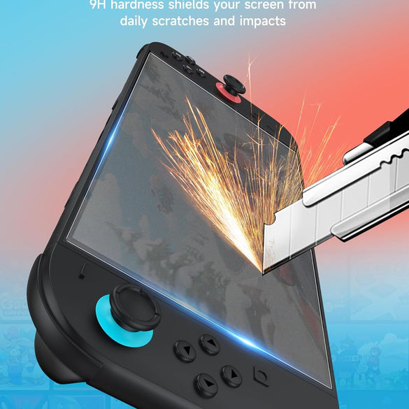 JSAUX 3-Pack Screen Protector for Nintendo Switch 2, Ultra HD Glass Protector 9H Hardness Easy to Install with Guiding Frame Scratch Resistant Tempered Glass