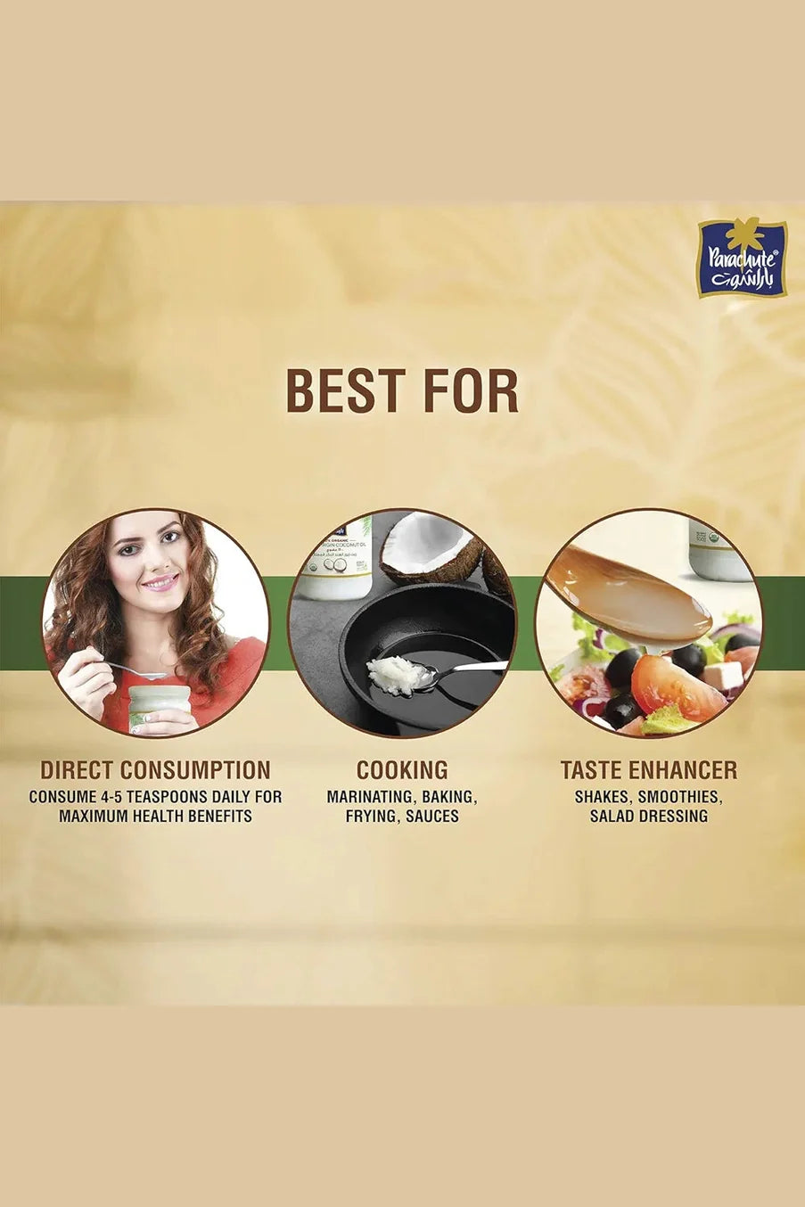 Parachute 100% Organic Extra Virgin Coconut Oil - 500Ml