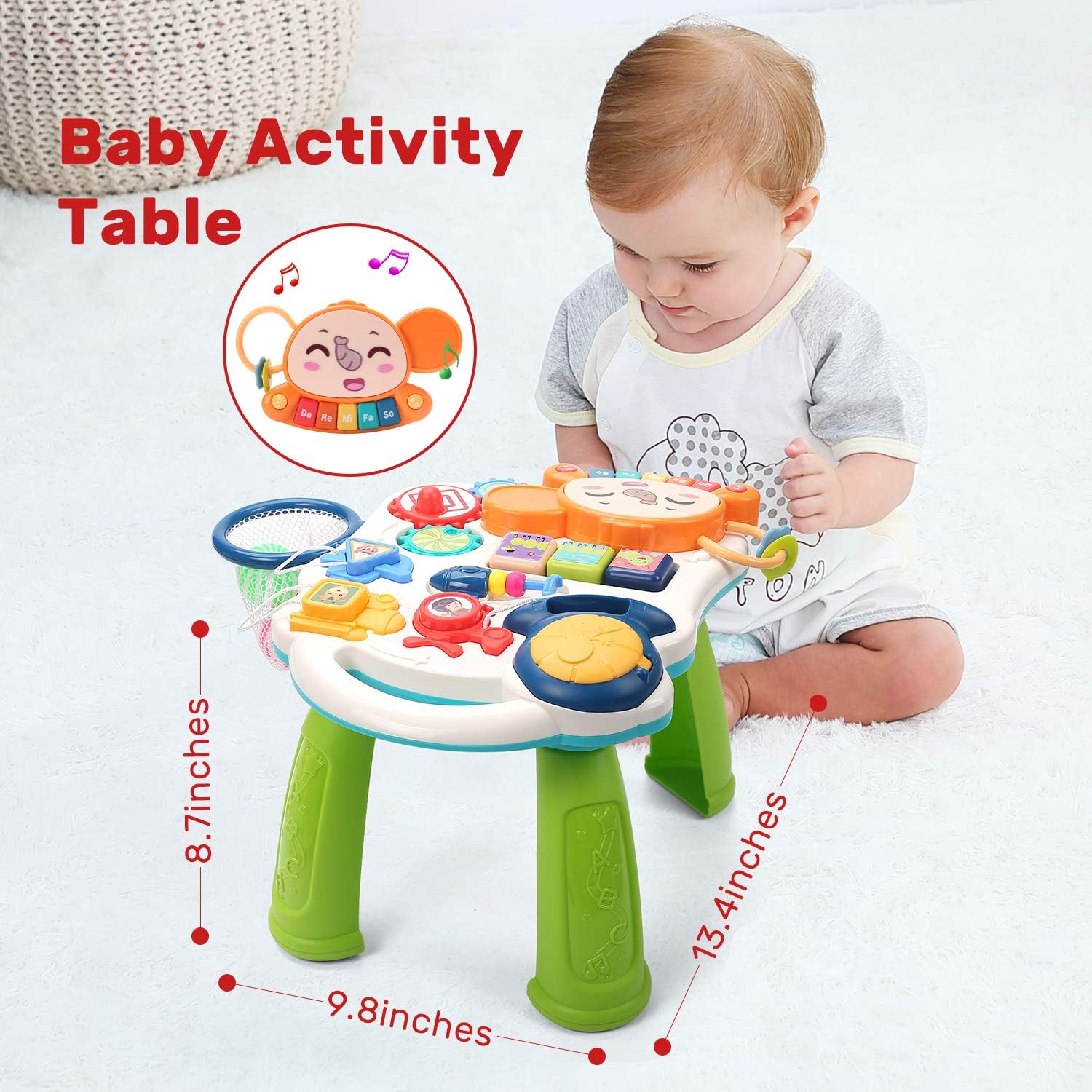 CUTE STONE Sit-to-Stand Learning Walker, 2 in 1 Baby Walker,
