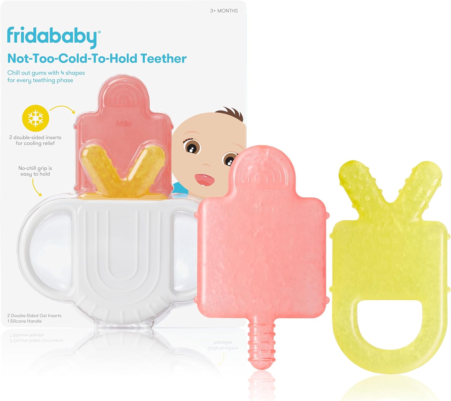 Frida Baby BPA-Free Silicone Teether with Non-Cold Grip