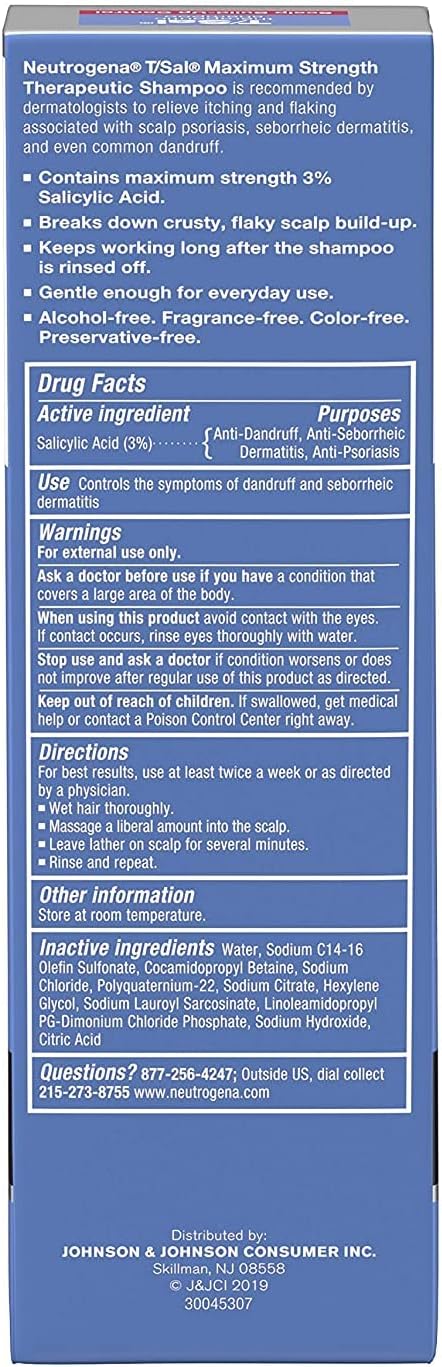Neutrogena T/Sal Shampoo, 4.5 Ounces