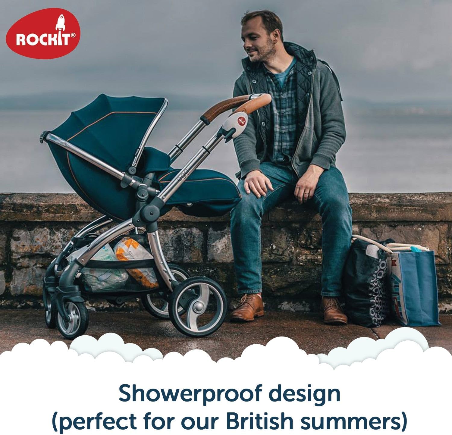 Rockit Portable Baby Rocker. Fits Any Stroller, pram, Pushchair or Buggy. Original AA Battery Version.