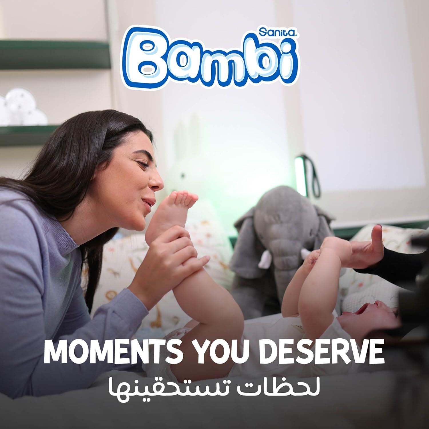 Sanita Bambi Baby Diapers Mega Pack Size 3, Medium, 6-11 KG, 184 Count