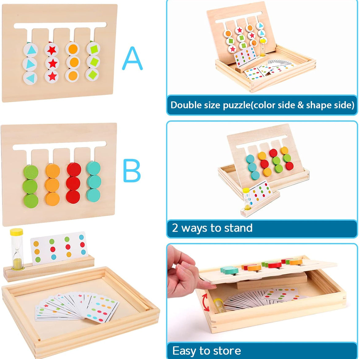 Color & Shape Matching Puzzle for Two-Player