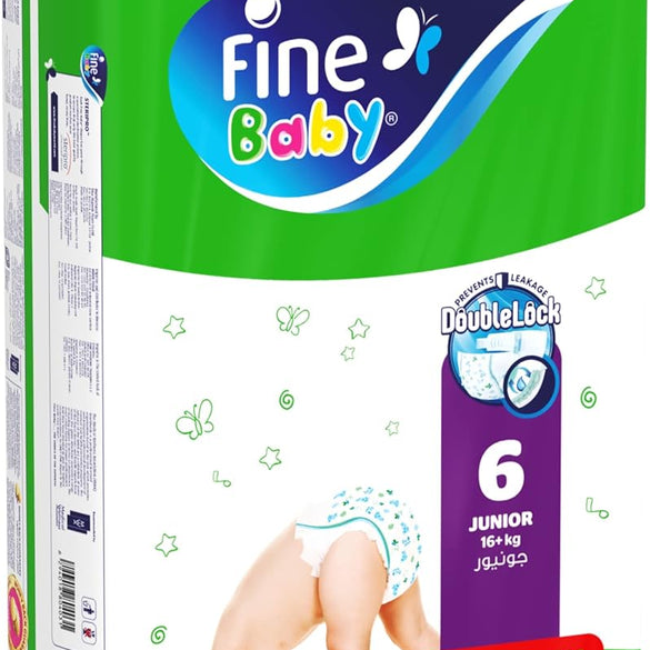 Fine Baby Double Lock, Size 6, Extra Large, 16+ kg, Giant Saver Box, 72 Diapers