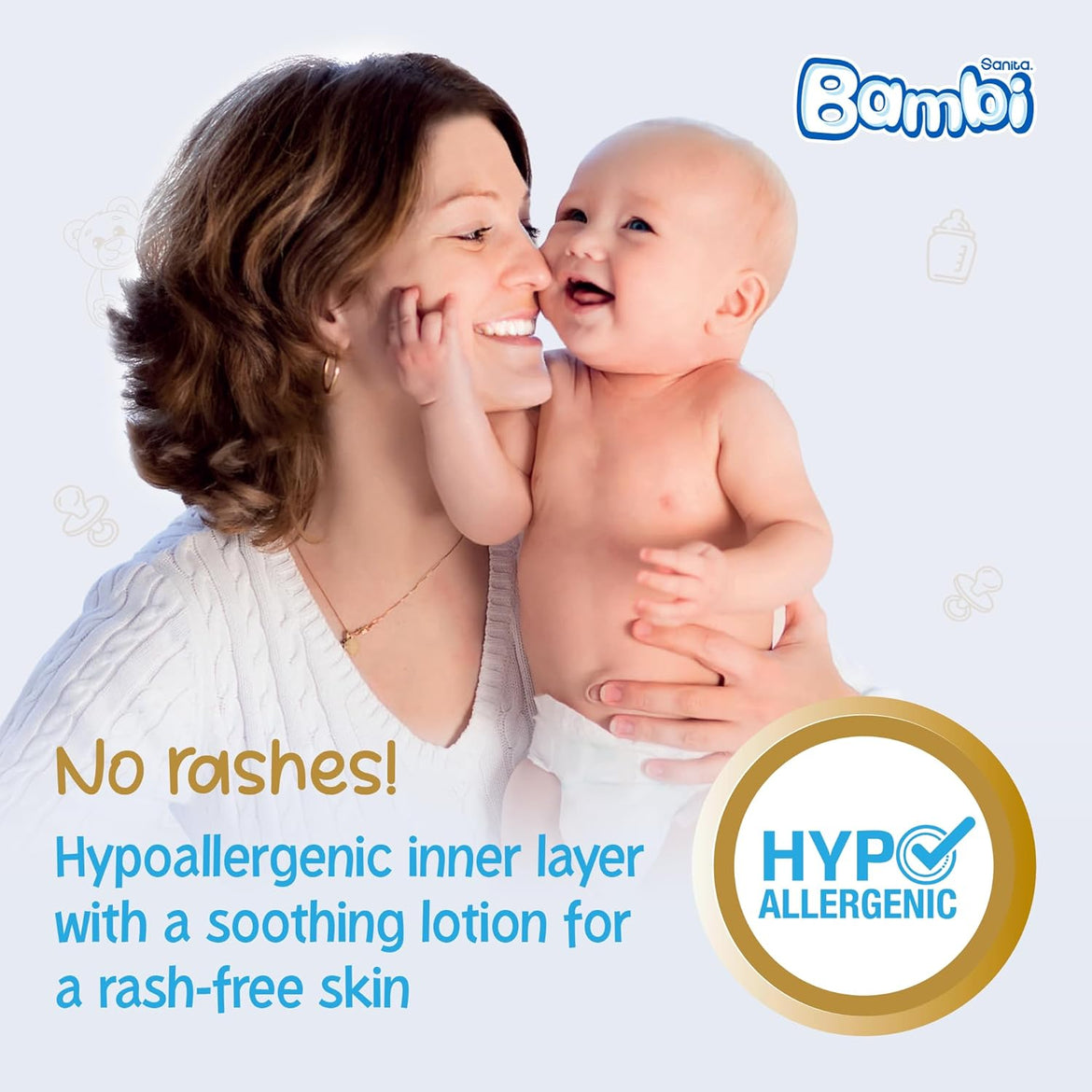 Sanita Bambi , Size 1, Newborn, 2-4 kg, 304 Diapers