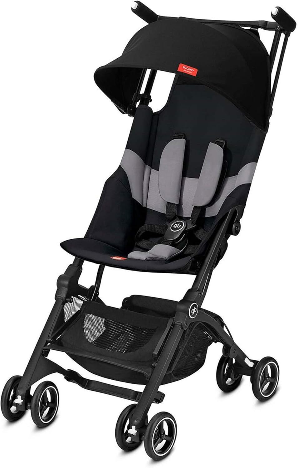 gb Pockit+ All City, Ultra Compact Lightweight Travel Stroller with Front Wheel Suspension
