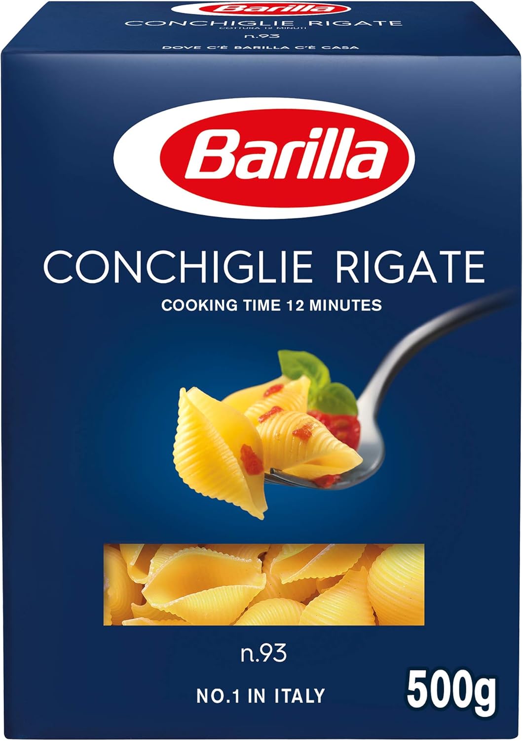 Barilla Conchiglie Rigate Pasta, 500 gm