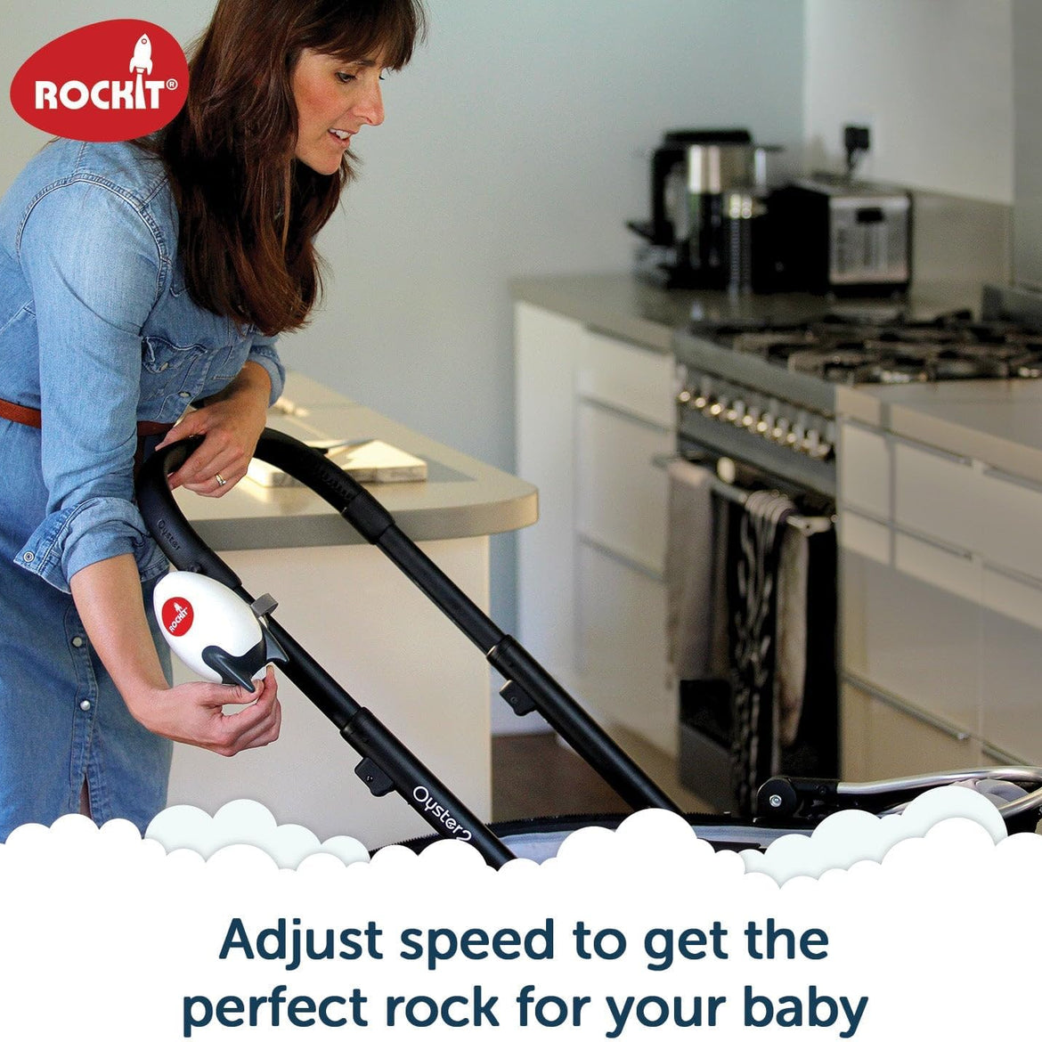 Rockit Portable Baby Rocker. Fits Any Stroller, pram, Pushchair or Buggy. Original AA Battery Version.