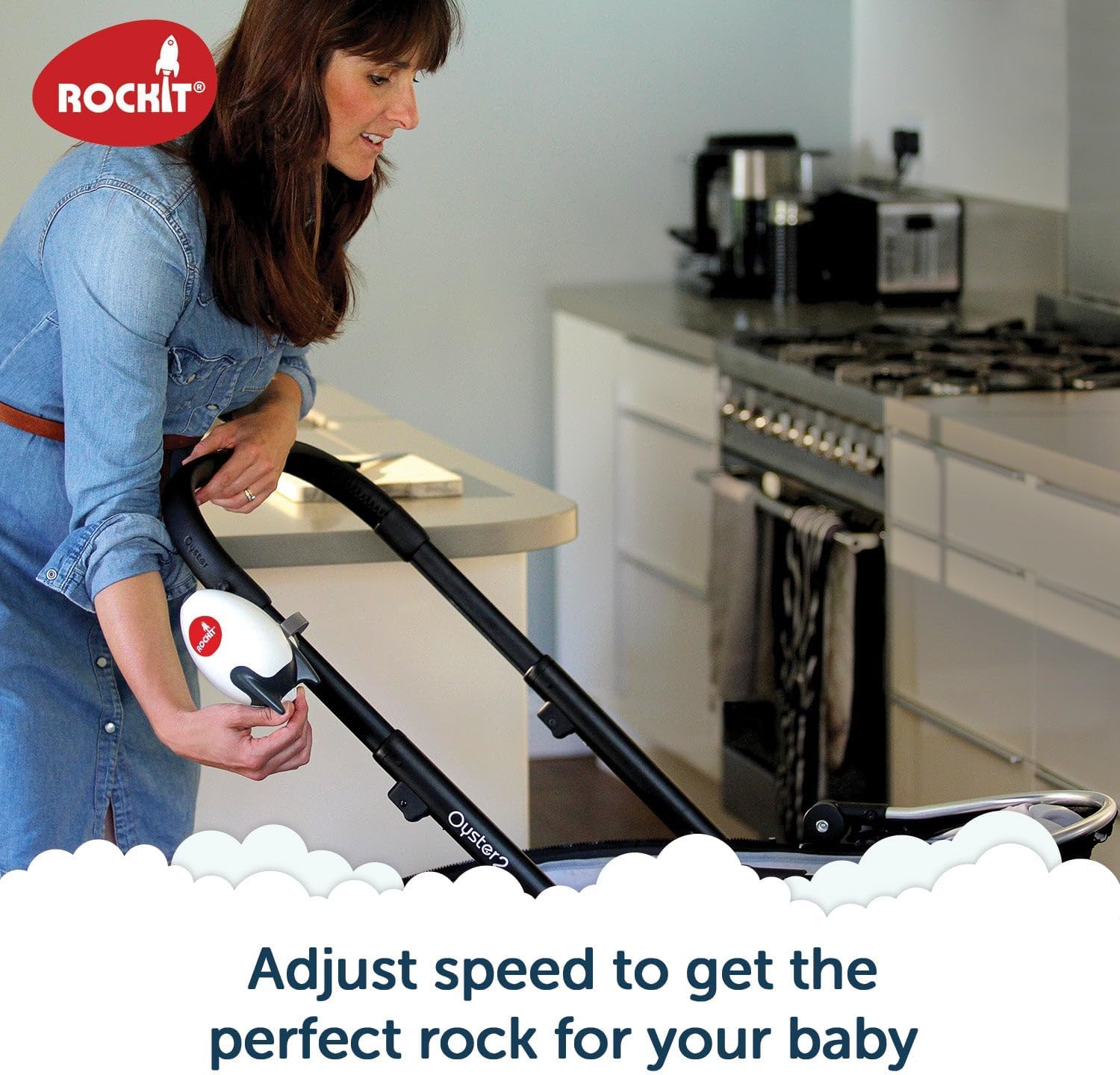 Rockit Portable Baby Rocker. Fits Any Stroller, pram, Pushchair or Buggy. Original AA Battery Version.