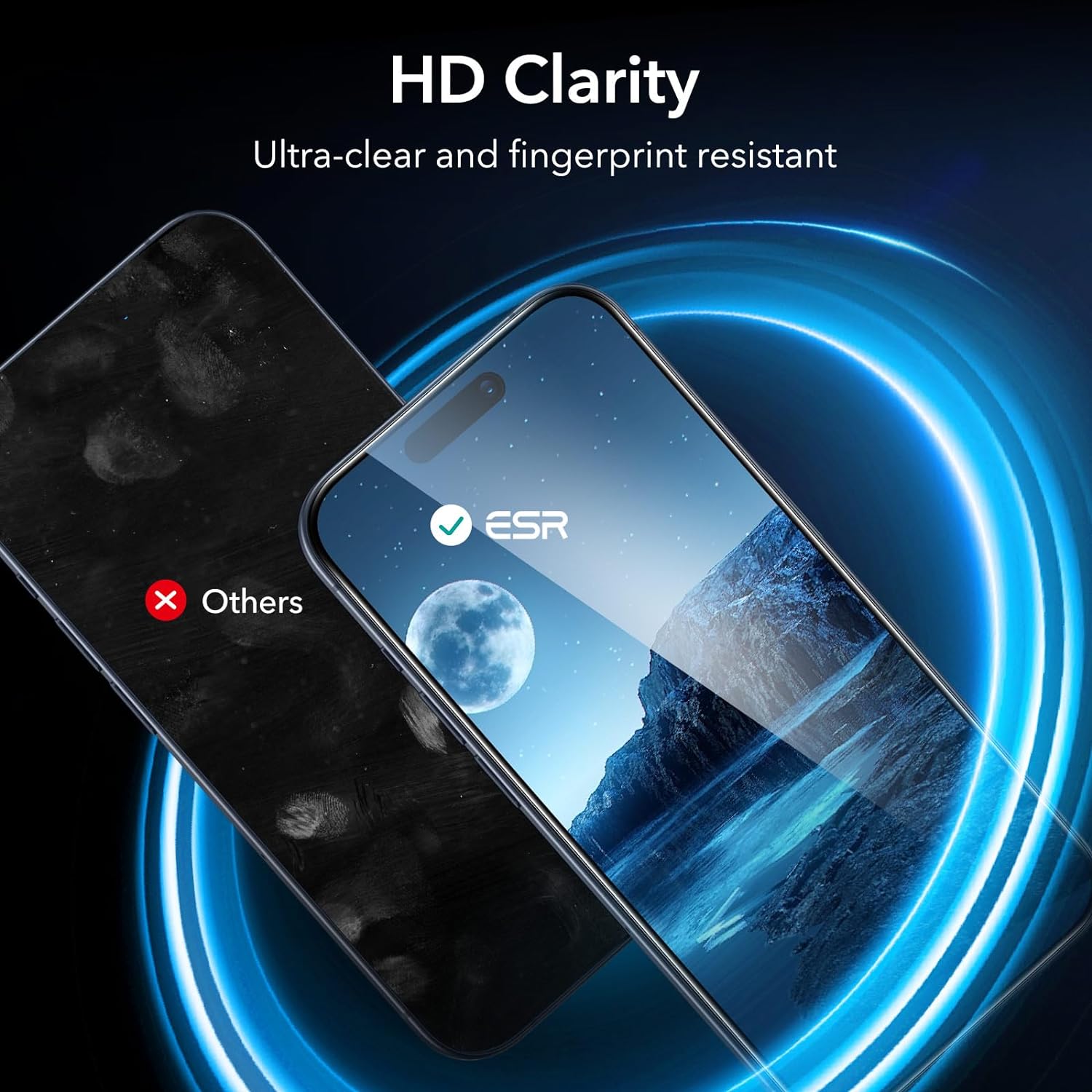 ESR 3 Pack for iPhone 17 Pro Max Screen Protectors, High Clarity, 9H Hardness Scratch Resistant, Military-Grade Tempered Glass, Shatterproof, Screen Guard with Easy Installation Tool