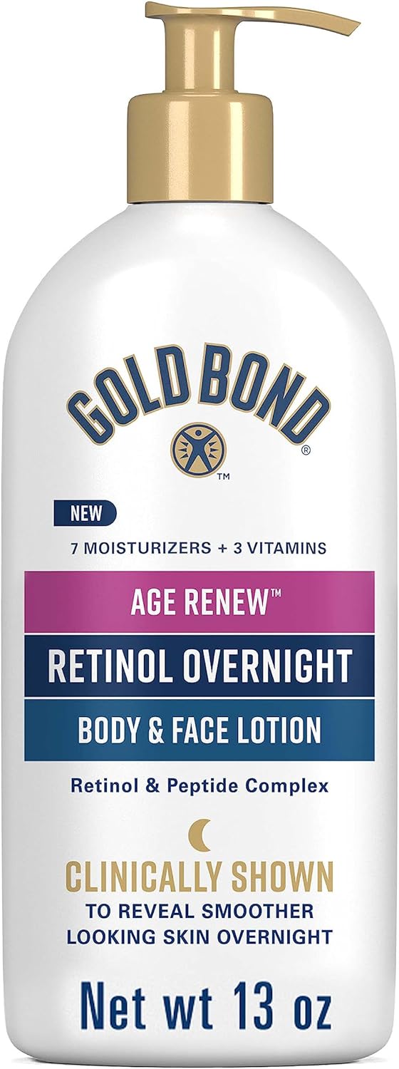Gold Bond Age Renew Retinol Overnight Body & Face Lotion 13 oz