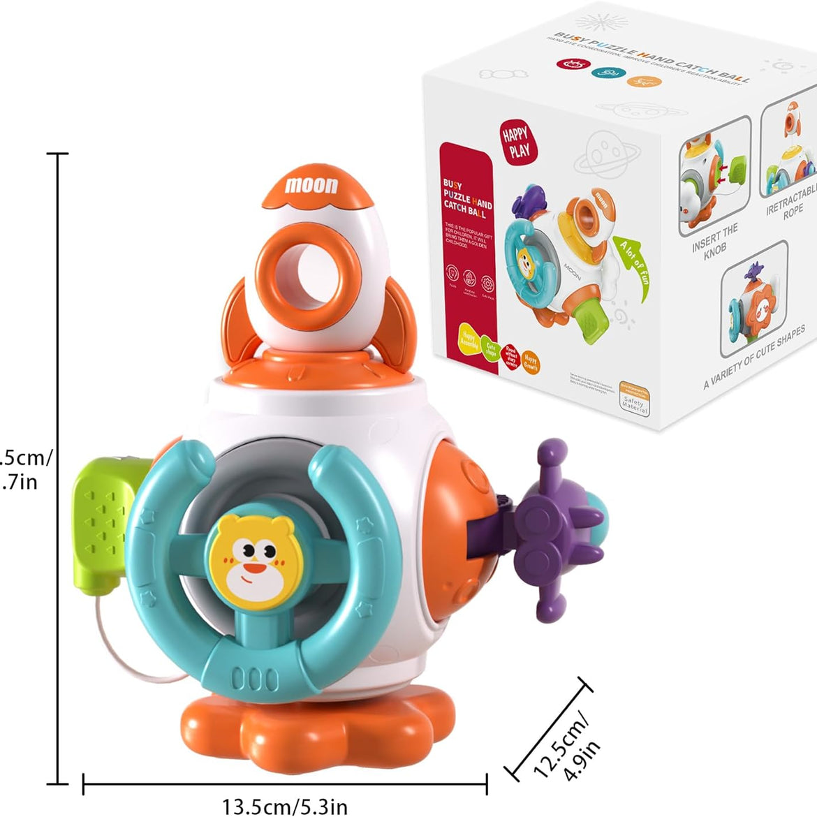 Montessori Sensory Toys for Toddlers 1-3 - Travel Activities Busy Board Cube - Baby Gifts for 6 9 12 18 Months 1 2 One Year Old Infant Boys Girls