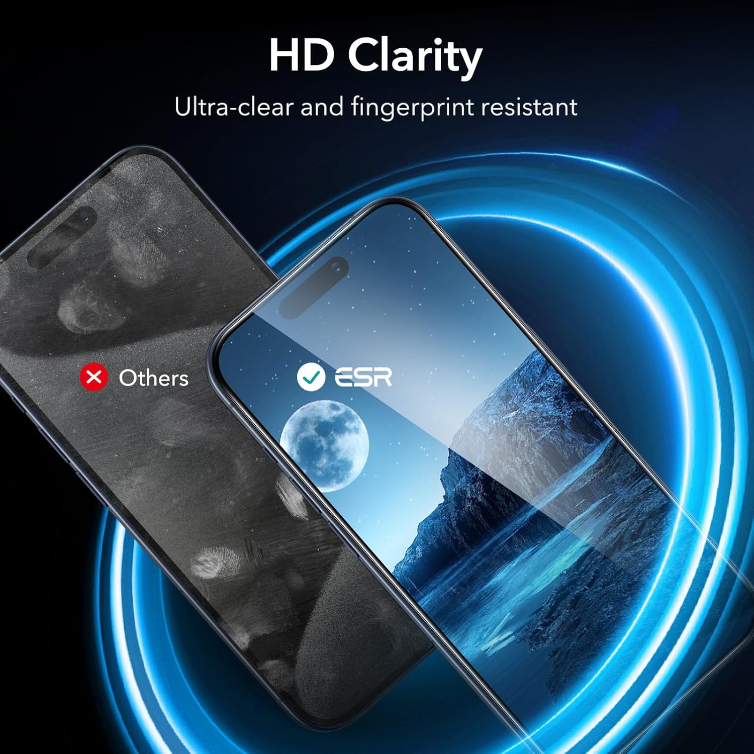 ESR 3 Pack for iPhone 17 Pro Max Screen Protectors, High Clarity, 9H Hardness Scratch Resistant, Military-Grade Tempered Glass, Shatterproof, Screen Guard with Easy Installation Tool